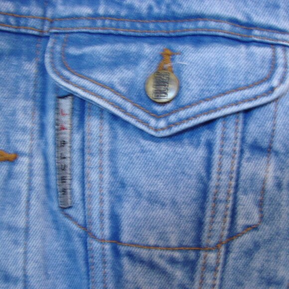 Vintage 80s 90s L.A. Blues Denim Jean Jacket Size Large - Picture 6 of 14